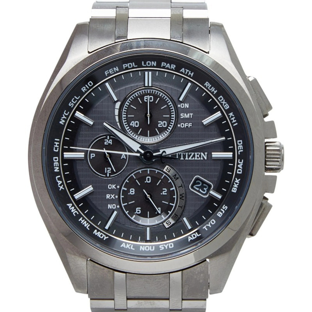 Citizen Attesa Eco-Drive Watch H804-T018696 Solar Radio-Controlled Watch, Gra...